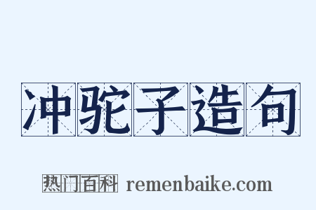 冲驼子造句是什么意思的图片